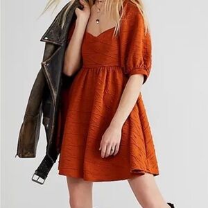 NWT LE Violet Mini Dress in “Cinnamon” by Free People (Size XS)